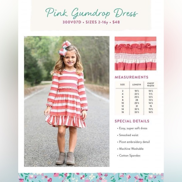 Matilda Jane Girls Pink Gumdrop Dress- Size 6 - Picture 1 of 6